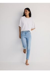Reserved - Jeansy push up - niebieski. Kolor: niebieski #1
