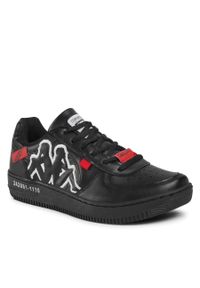 Sneakersy Kappa 242881 Black/White 1110. Kolor: czarny. Materiał: skóra #1