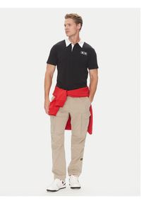 Kappa Polo Authentic Nilde 351R2IW Czarny Regular Fit. Typ kołnierza: polo. Kolor: czarny. Materiał: bawełna