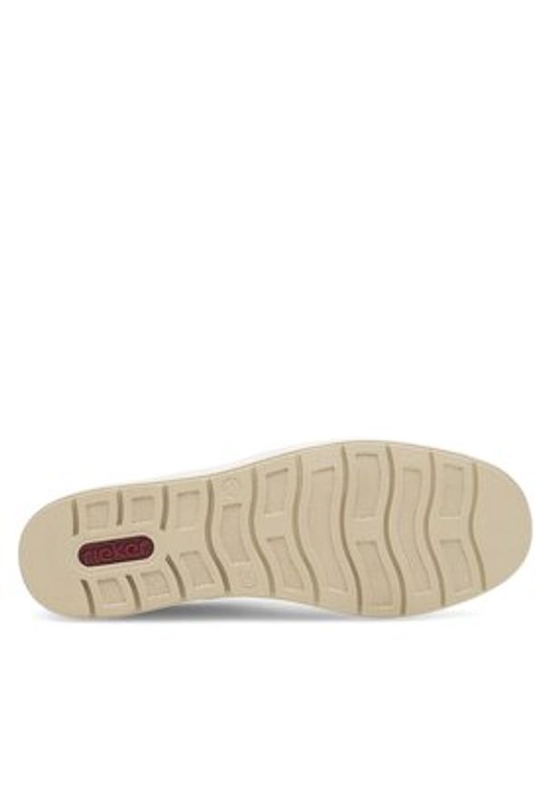 Rieker Sneakersy L4821-60 Écru. Materiał: skóra