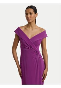 Lauren Ralph Lauren - LAUREN RALPH LAUREN Sukienka wieczorowa 253863940025 Fioletowy Slim Fit. Kolor: fioletowy. Materiał: syntetyk. Styl: wizytowy #4