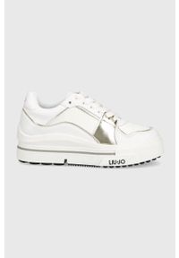 Liu Jo sneakersy HERO 15 kolor biały. Zapięcie: sznurówki. Kolor: biały. Materiał: guma. Obcas: na platformie