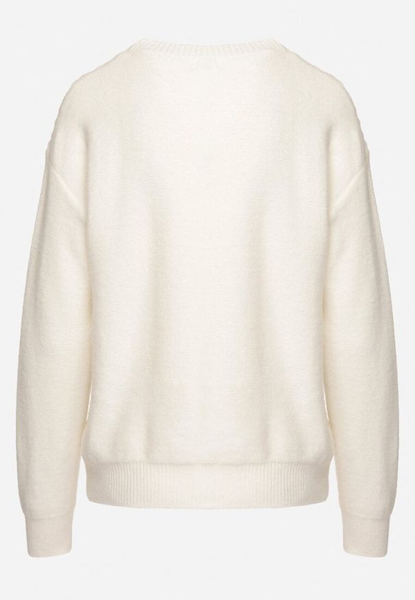 Born2be - Jasnobeżowy Rozpinany Kardigan z Ażurowym Wzorem Jolila. Okazja: na co dzień. Typ kołnierza: dekolt w kształcie V. Kolor: beżowy. Długość: krótkie. Wzór: ażurowy. Styl: casual, elegancki