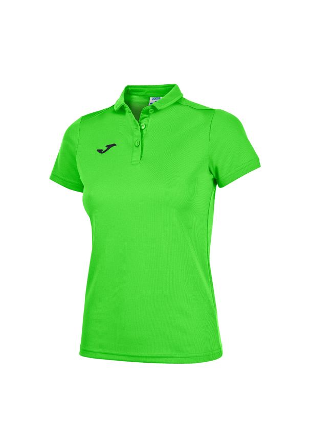 Koszulka polo do tenisa damska Joma Hobby. Typ kołnierza: polo. Kolor: zielony. Sport: tenis