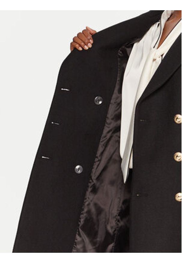 Rinascimento Płaszcz wełniany CFC0126209003 Czarny Slim Fit. Kolor: czarny. Materiał: wełna, syntetyk