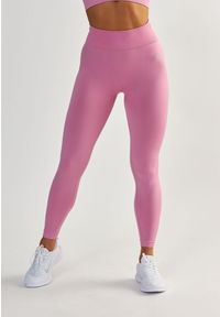 BESHAPED - Legginsy fitness damskie Beshaped Shape Up modelujące. Kolor: różowy. Materiał: nylon. Sport: fitness