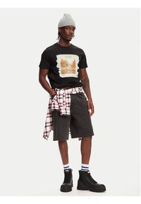 Hunter T-Shirt Duart Graphic HARM0033251 Czarny Regular Fit. Kolor: czarny. Materiał: bawełna