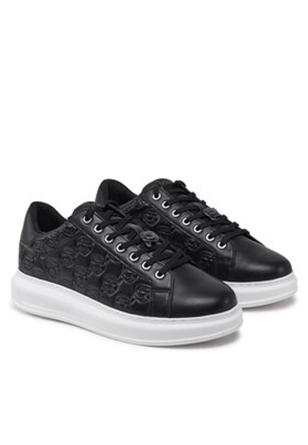 Karl Lagerfeld - KARL LAGERFELD Sneakersy Kapri KL52523F Czarny. Kolor: czarny. Materiał: skóra