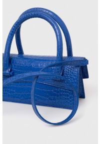 Patrizia Pepe torebka skórzana kolor niebieski. Kolor: niebieski. Materiał: skórzane #3