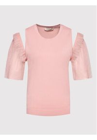 TwinSet - TWINSET Bluzka 221TP3440 Różowy Regular Fit. Kolor: różowy. Materiał: wiskoza #4