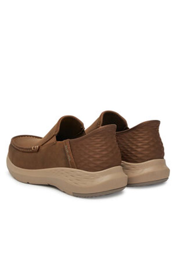 skechers - Skechers Półbuty Parson-Oswin 204866/DSRT Brązowy. Kolor: brązowy. Materiał: skóra