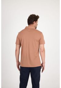 WOOLONA - Koszulka Polo z 100% Wełny Merino (170 g/m² - Piqué). Typ kołnierza: polo. Kolor: brązowy. Materiał: wełna