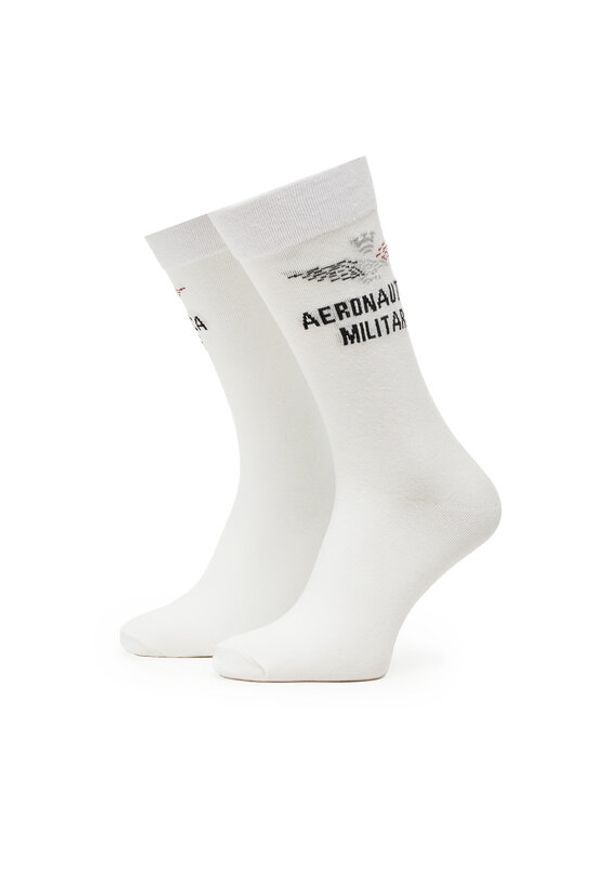 Aeronautica Militare Skarpety długie 251CZ010L499 Biały. Kolor: biały. Materiał: materiał, bawełna