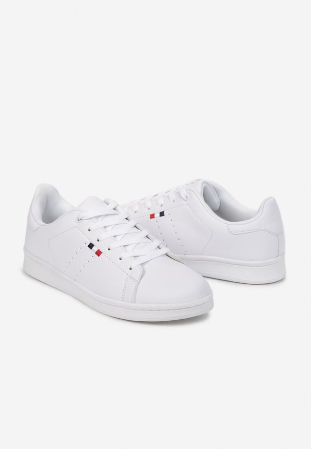 Born2be - Białe Buty Sportowe Dorolis. Wysokość cholewki: przed kostkę. Kolor: biały. Materiał: dresówka, jeans. Szerokość cholewki: normalna. Obcas: na płaskiej podeszwie