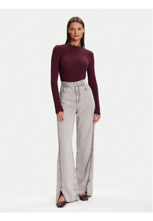 Vero Moda Bluzka 10295141 Fioletowy Slim Fit. Kolor: fioletowy. Materiał: wiskoza