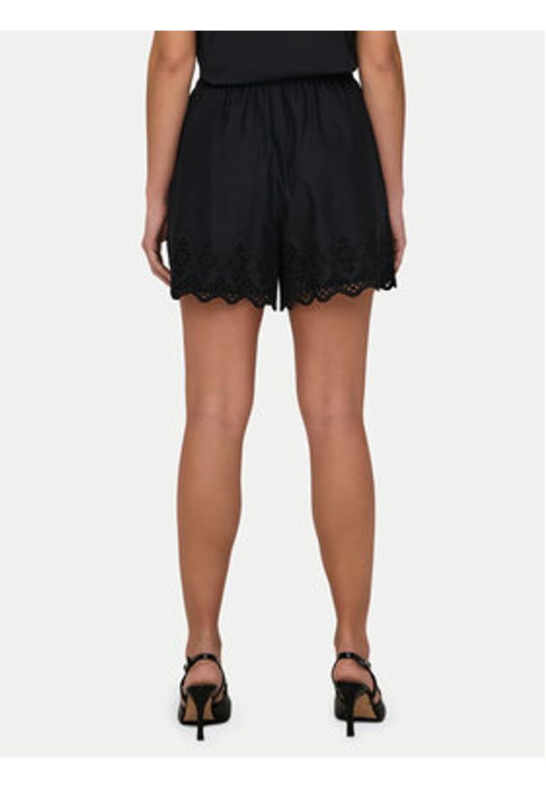 only - ONLY Szorty materiałowe Lou 15313167 Czarny Loose Fit. Kolor: czarny. Materiał: bawełna