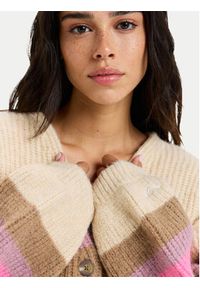 Roxy Kardigan Marble Tiles Stripe ERJSW03669 Beżowy Regular Fit. Kolor: beżowy. Materiał: syntetyk #3