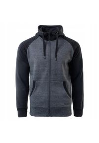 Rozpinana bluza z kapturem dla mężczyzn Hi-tec Selan. Typ kołnierza: kaptur. Kolor: szary. Sport: fitness