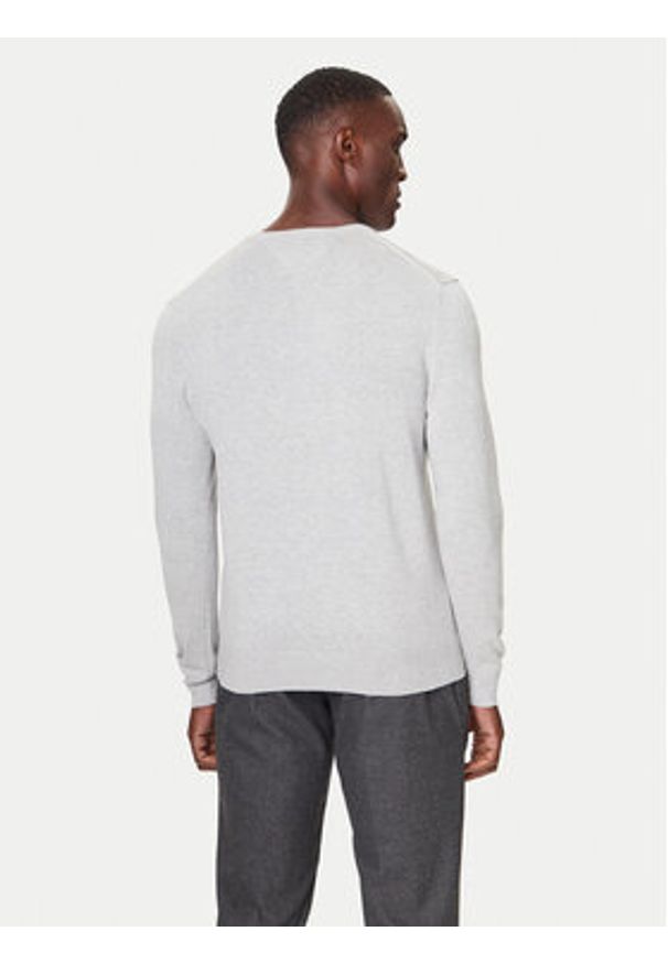 TOMMY HILFIGER - Tommy Hilfiger Sweter MW0MW42249 Szary Regular Fit. Kolor: szary. Materiał: bawełna
