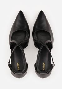 Born2be - Czarne Eleganckie Szpilki VICES ze Skrzyżowanymi Paseczkami Nemaia. Okazja: na spotkanie biznesowe, na wesele, na ślub cywilny. Zapięcie: pasek. Kolor: czarny. Materiał: satyna. Obcas: na szpilce. Styl: elegancki #2