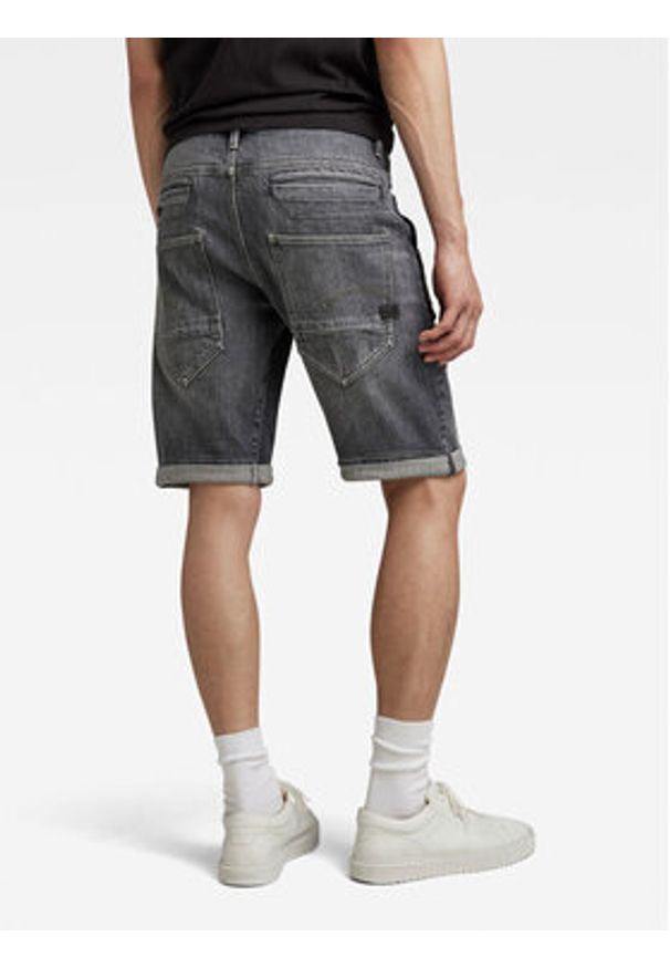 G-Star RAW - G-Star Raw Szorty jeansowe D10064-D324-D908 Szary Slim Fit. Kolor: szary. Materiał: bawełna, jeans