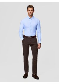 Pako Lorente - PAKO LORENTE - Dzianinowa koszula męska mikrowzór. Typ kołnierza: kołnierzyk klasyczny. Materiał: dzianina. Długość rękawa: długi rękaw. Długość: długie #9