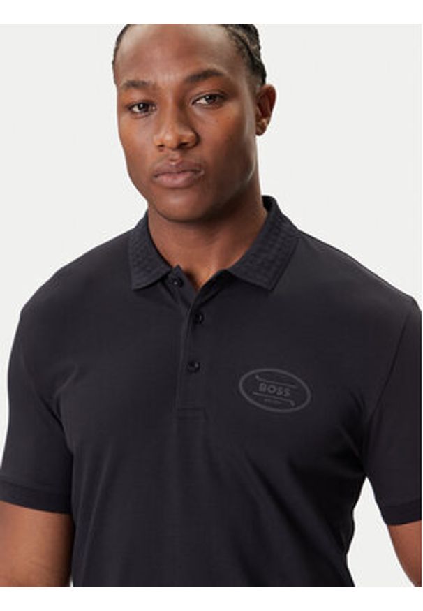 BOSS Polo 50544192 Granatowy Regular Fit. Typ kołnierza: polo. Kolor: niebieski. Materiał: syntetyk, bawełna