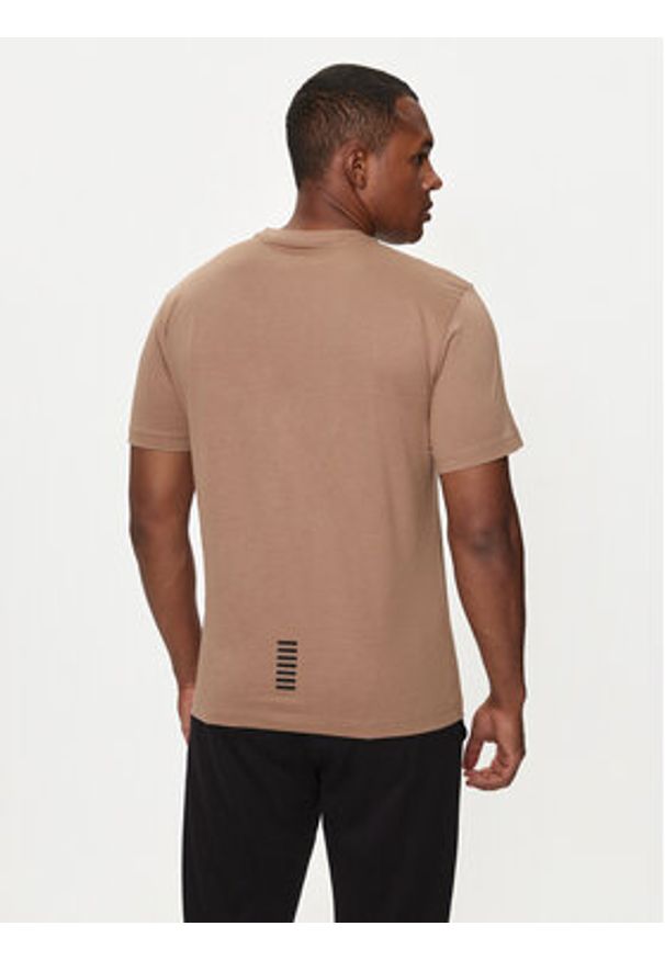 EA7 Emporio Armani T-Shirt 8NPT25 PJVPZ 1745 Beżowy Regular Fit. Kolor: beżowy. Materiał: bawełna