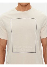 Armani Exchange T-Shirt 3DZTHB ZJ8EZ 1792 Beżowy Regular Fit. Kolor: beżowy. Materiał: bawełna #5