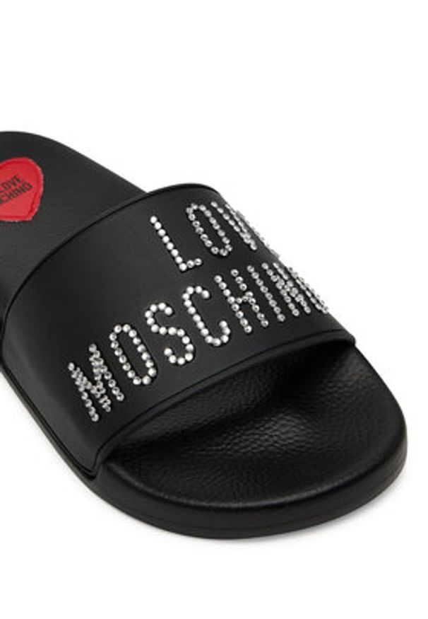 Love Moschino - LOVE MOSCHINO Klapki JA28122G1MI13000 Czarny. Kolor: czarny. Materiał: syntetyk
