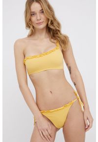 Women Secret - women'secret Biustonosz kąpielowy kolor żółty miękka miseczka. Kolor: żółty. Materiał: dzianina #3