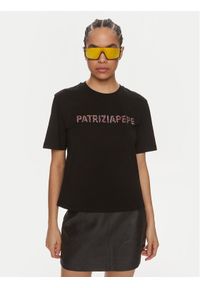 Patrizia Pepe T-Shirt 2M4389/J089-K103 Czarny Regular Fit. Kolor: czarny. Materiał: bawełna #1