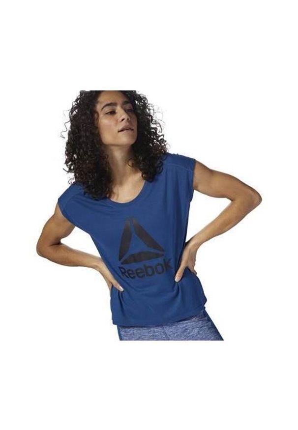 Koszulka treningowa damska Reebok Koszulka Workout Ready Supremium 20 L. Kolor: niebieski. Długość rękawa: krótki rękaw. Długość: krótkie