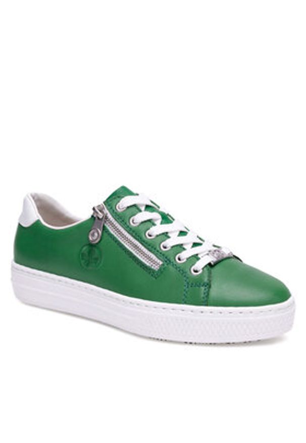 Rieker Sneakersy L59L1-52 Zielony. Kolor: zielony. Materiał: skóra