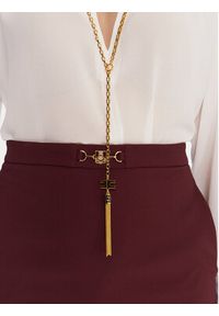Elisabetta Franchi Bluza CA-133-57E2-V400 Biały Regular Fit. Kolor: biały. Materiał: syntetyk #3