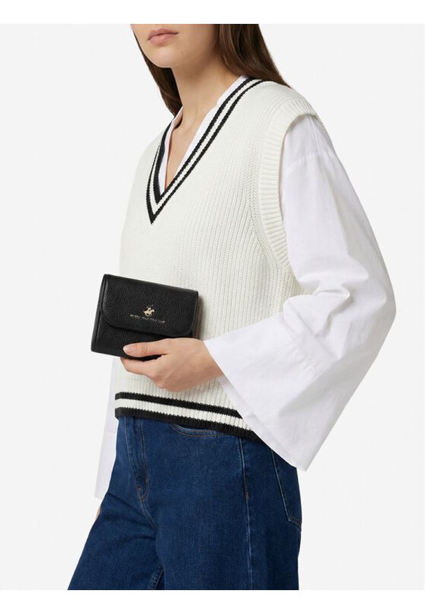 Beverly Hills Polo Club Portfel CWBEO-BHPC-W1-002-SS26 Czarny. Kolor: czarny. Materiał: materiał