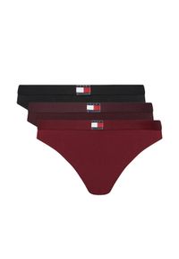 TOMMY HILFIGER - Tommy Hilfiger Komplet 3 par stringów UW0UW06139 Kolorowy. Materiał: bawełna. Wzór: kolorowy