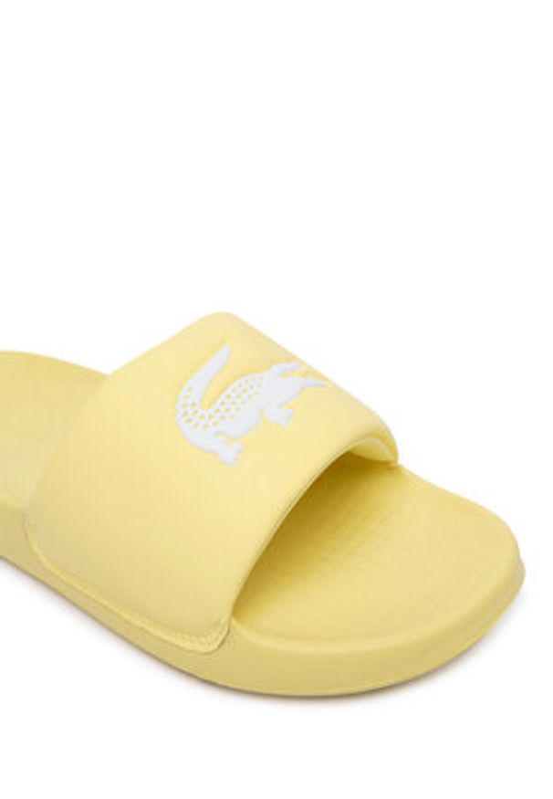 Lacoste Klapki Serve 1.0 51CFA0006 241 Żółty. Kolor: żółty. Materiał: skóra