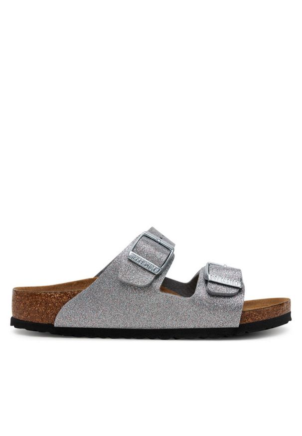 Klapki Birkenstock. Kolor: srebrny