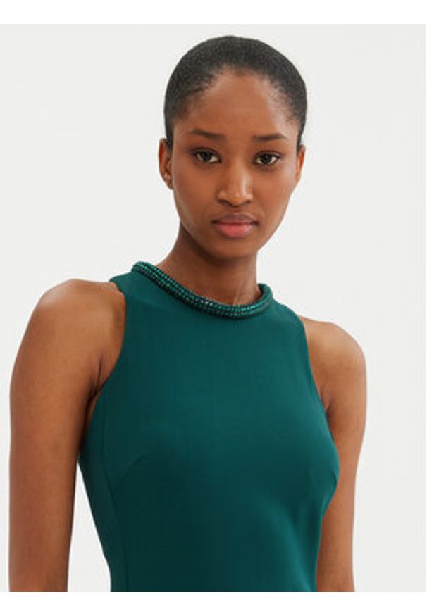 Pinko - PINKO Sukienka koktajlowa 104093 A23V Zielony Slim Fit. Kolor: zielony. Materiał: wiskoza. Styl: wizytowy