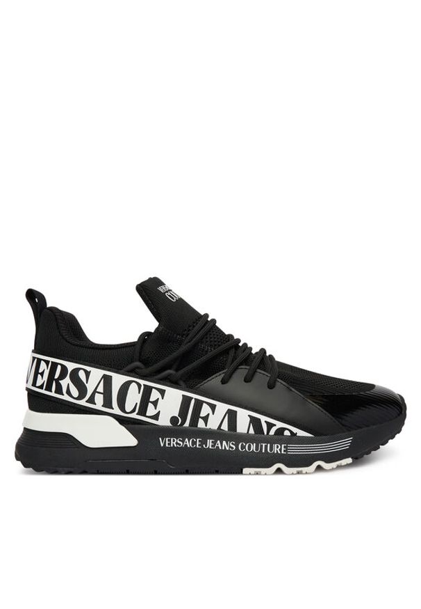 Versace Jeans Couture Sneakersy 80YA3SA3 Czarny. Kolor: czarny. Materiał: materiał