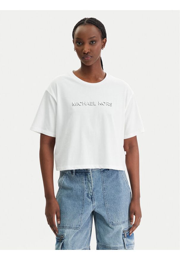 MICHAEL Michael Kors T-Shirt MR651Z797J Biały Regular Fit. Kolor: biały. Materiał: bawełna