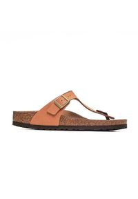 Japonki damskie Birkenstock Gizeh. Kolor: brązowy, wielokolorowy. Materiał: materiał #1