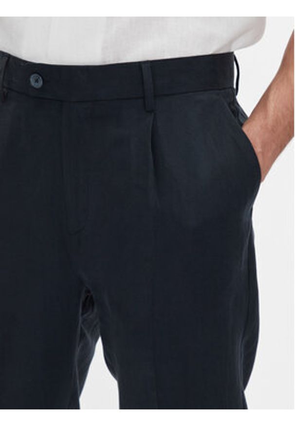 Marciano Guess Spodnie materiałowe 5GHB17 2310Z Granatowy Regular Fit. Kolor: niebieski. Materiał: lyocell