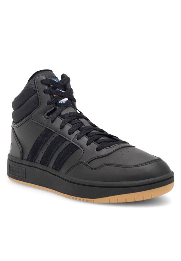Adidas - adidas Sneakersy HOOPS 3.0 MID GY4745 Czarny. Kolor: czarny. Materiał: materiał