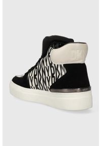 DKNY - Dkny sneakersy Cindell kolor czarny K2303992. Nosek buta: okrągły. Zapięcie: sznurówki. Kolor: czarny. Materiał: guma #5