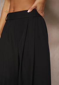 Renee - Czarne Eleganckie Spodnie Palazzo z Szerokimi Nogawkami Adivisa. Stan: podwyższony. Kolor: czarny. Styl: elegancki