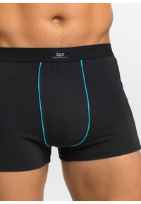 bonprix - Bokserki o dopasowanym kroju z bawełną (3 pary). Kolor: czarny. Materiał: bawełna. Wzór: kolorowy #2