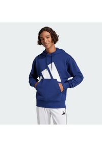 Adidas - Bluza z kapturem Essentials Big Logo French Terry. Typ kołnierza: kaptur. Kolor: biały, wielokolorowy, niebieski. Materiał: materiał