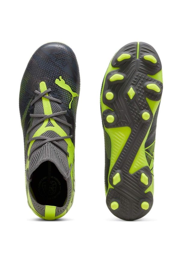 Buty do piłki nożnej Puma Future 7 Match Rush Fgag Jr, Dzieci. Kolor: szary. Materiał: syntetyk, materiał